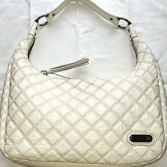 Perlina. Hobo style handbag,  ivory with light brown interior - Picture 4 of 9